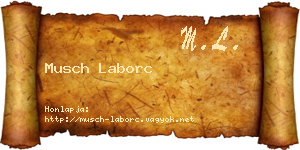 Musch Laborc névjegykártya